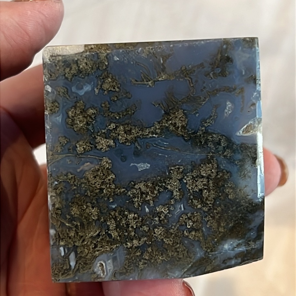 Moss Agate Crystal / Gemstone Cube NWOT - Picture 7 of 17